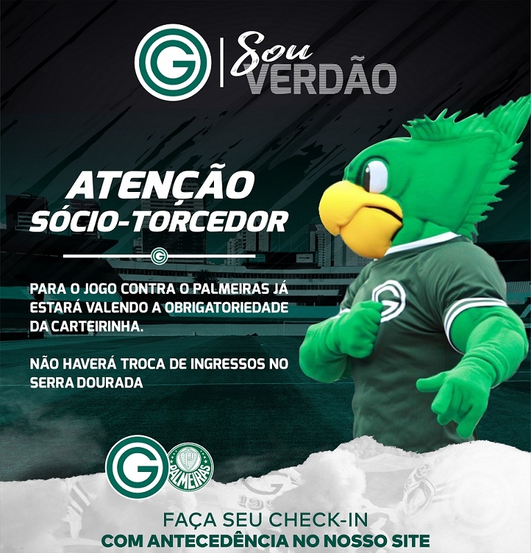 Goiás x Palmeiras – Sábado 16/04/2022 – 16h30- Orientações  Sócios-Torcedores - Goiás Esporte Clube